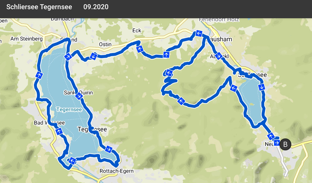 Schliersee Tegernsee Radweg